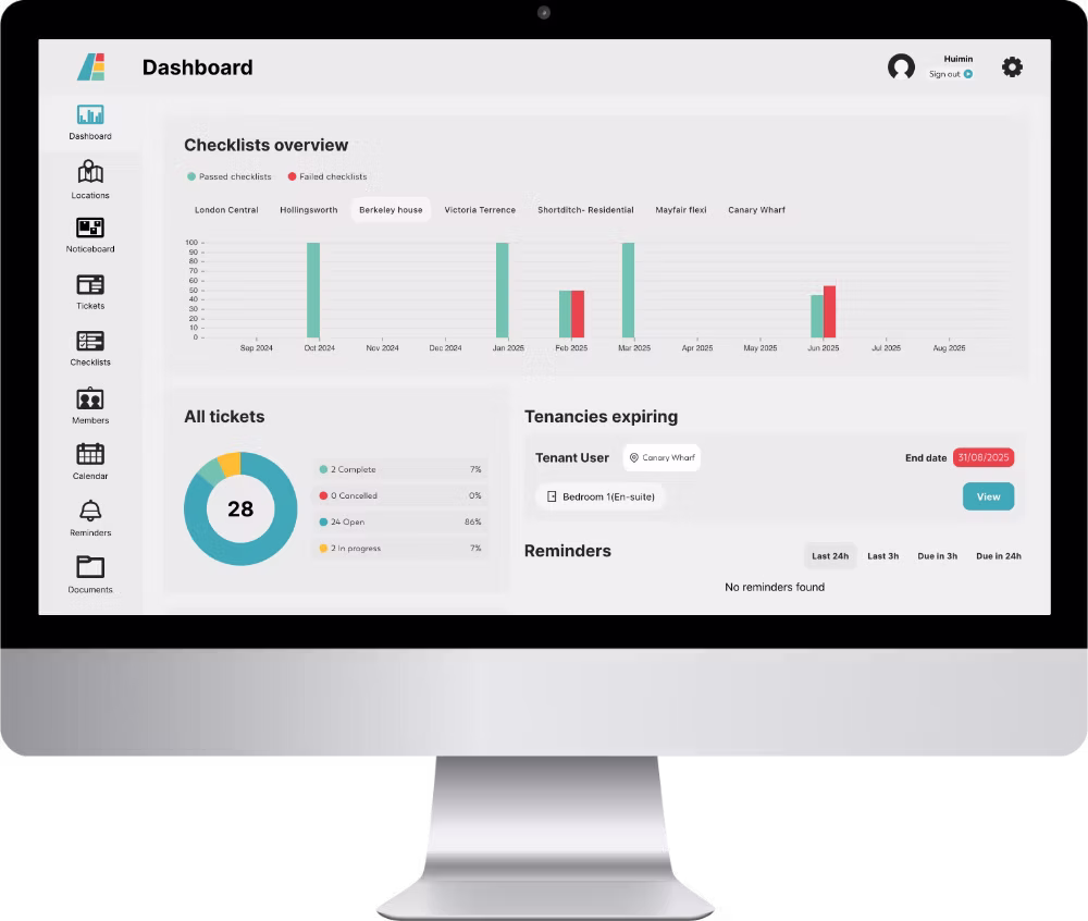The Tasklane dashboard on a Mac